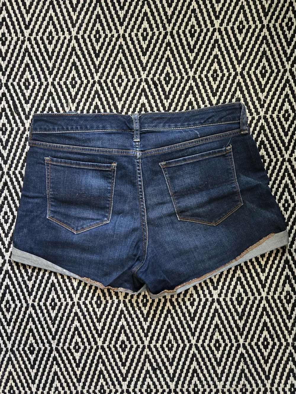 Arizona Jean Company Dark Blue Rolled Hem Denim Shorts
